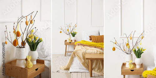 Collage of beautiful Easter...