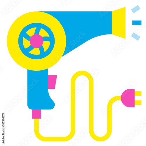 hairdryer flat icon