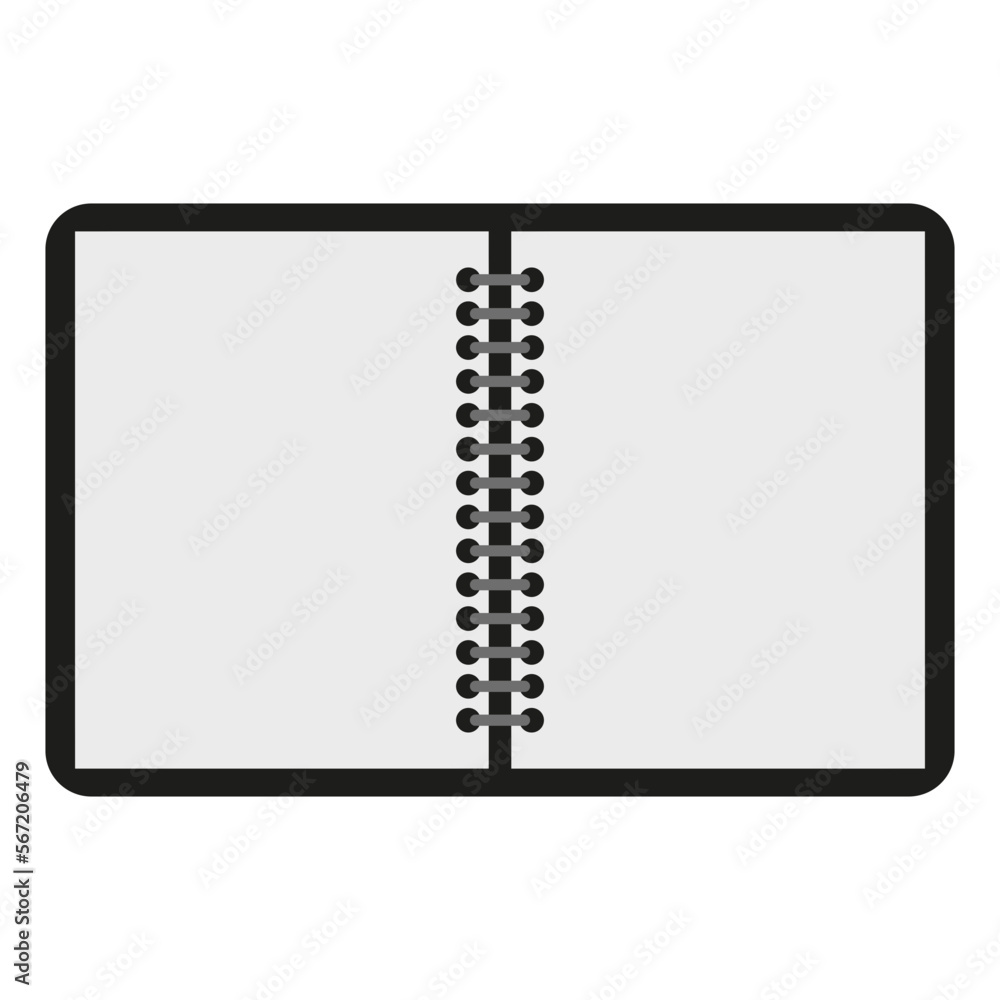 Open notepad icon. Vector illustration. Open notepad icon. Vector illustration.