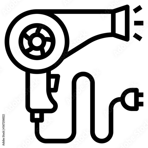 hairdryer outline icon