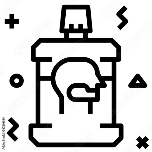 mouthwash outline icon