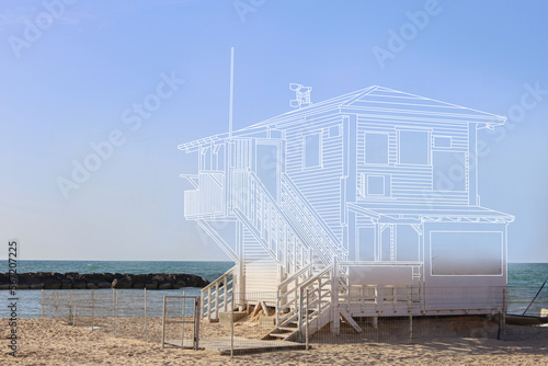 New project of lifeguard house at sea resort