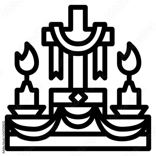 altar outline icon