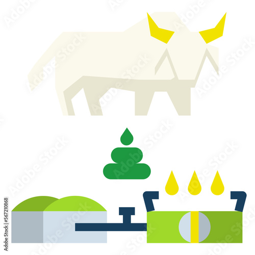 Biomass flat icon