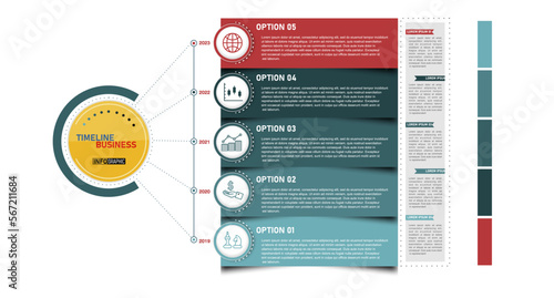 business infographic design template vector illustration with icons and 5 options or steps can be used for process presentation layout banner data graph presentation