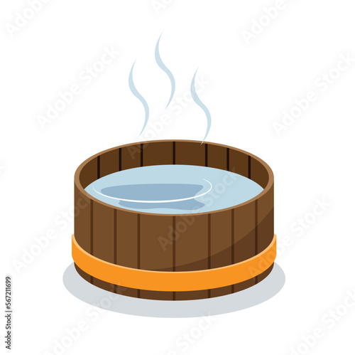 hot tub isolated vector illustration
