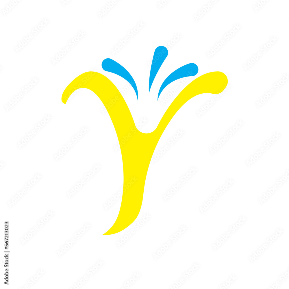Fototapeta premium yellow fresh logo icon illustration.