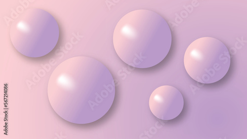 minimalist 3D wallpaper shiny ball purple
