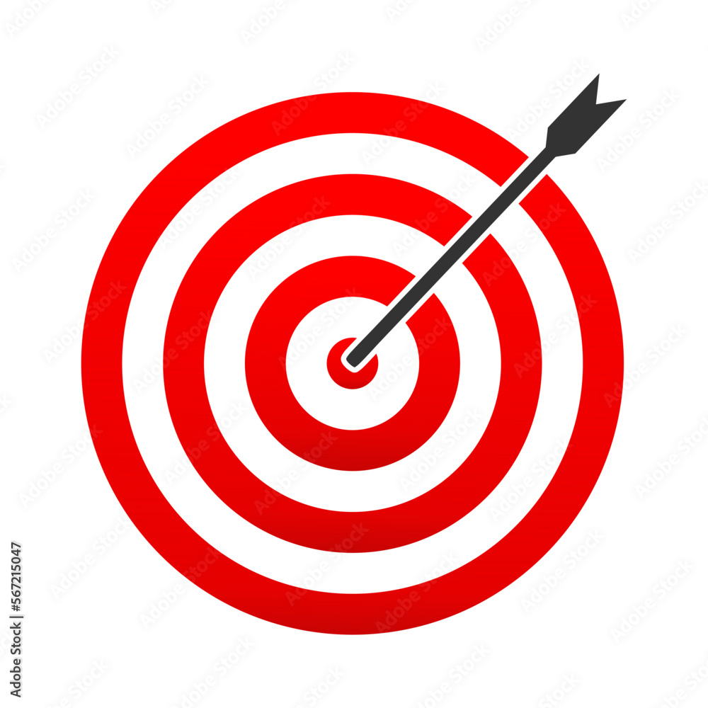 Dart icon sign symbol red white design vector illustration Dart icon sign symbol red white design vector illustration