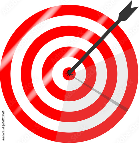 Dart icon sign symbol red white design transparent background