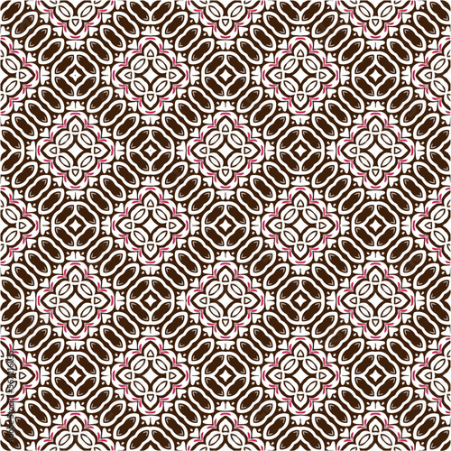 Vector geometric ornament in ethnic style. Seamless pattern with abstract shapes, repeat tiles. Vintage retro texture. . Repeating pattern for decor, fabric,textile and fabric .