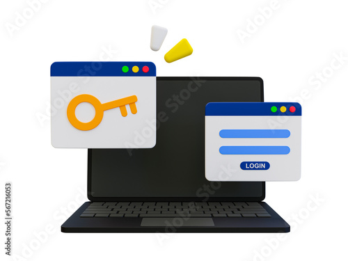 Fotografie 3d minimal password verification