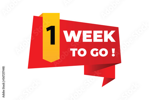 1 Week to go banner design template
