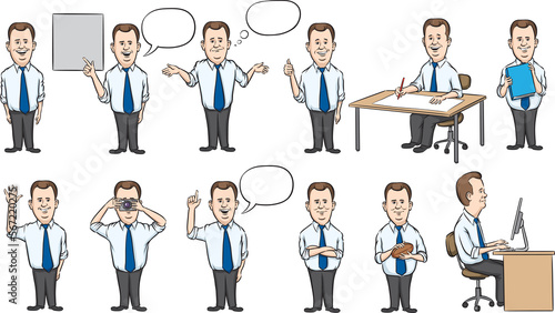 businessman working figures collection - PNG image with transparent background