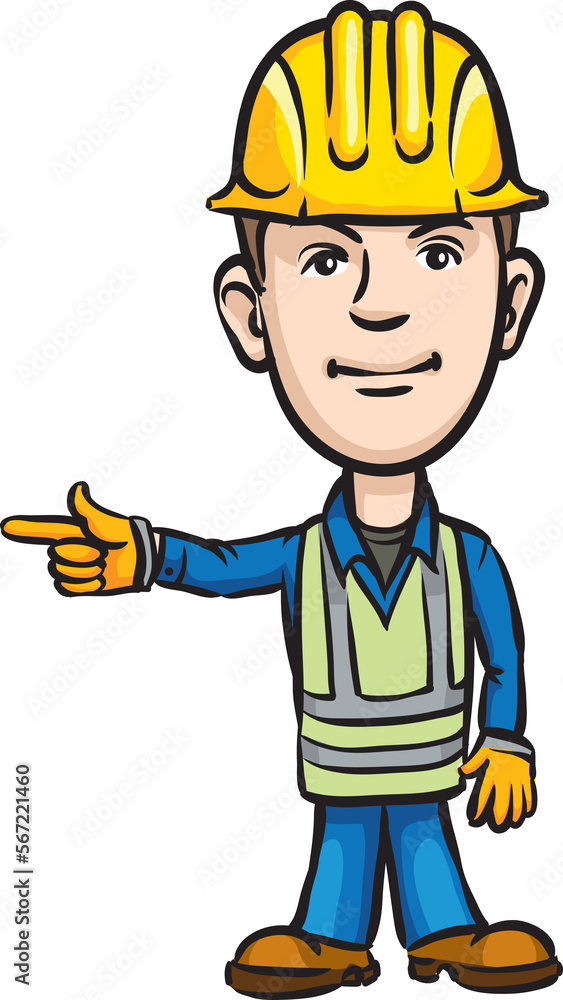 three cartoon worker pointing - PNG image with transparent background three cartoon worker pointing - PNG image with transparent background