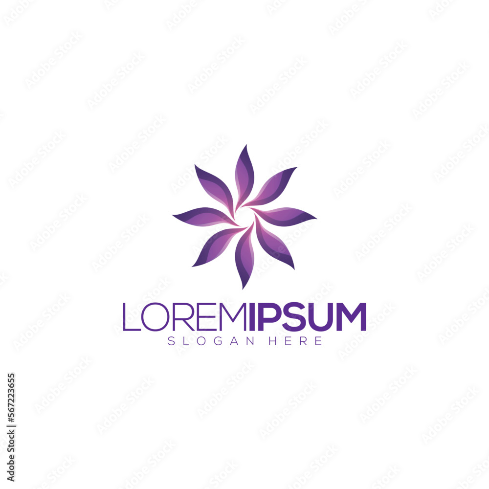 Awesome Purple Flower Premium Logo Vector Awesome Purple Flower Premium Logo Vector