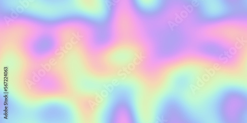 Seamless Y2K Retro Futurism iridescent playful pastel holographic heatmap ombre gradient blur background texture. Modern opalescent pale rainbow abstract color swirl nostalgic webpunk pattern backdrop photo