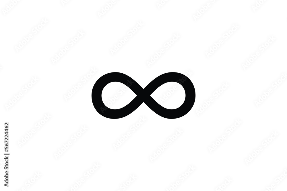 Creative and minimalist infinity icon logo design template on White background Creative and minimalist infinity icon logo design template on White background