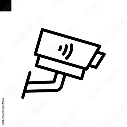 cctv icon line style vector photo