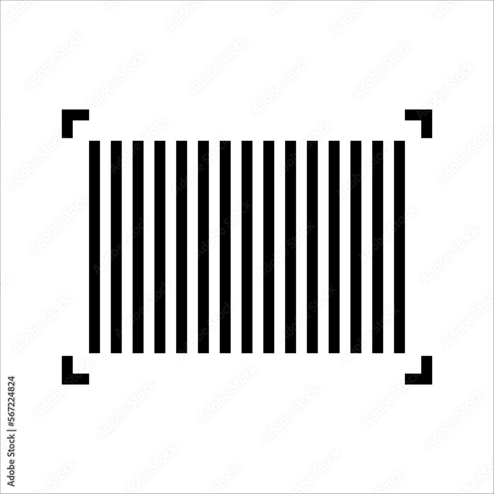 Isolated bar code vector illustration, on a white background. Isolated bar code vector illustration, on a white background.