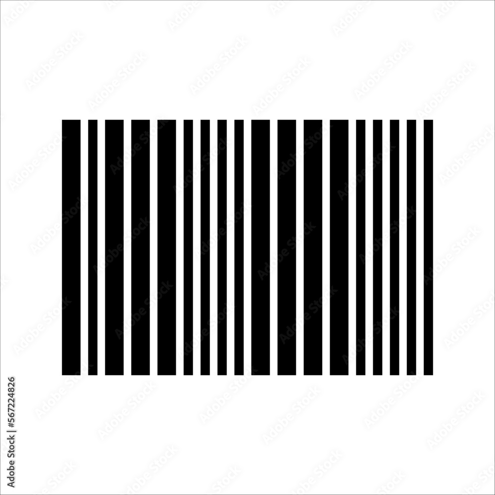 Isolated bar code vector illustration, on a white background. Isolated bar code vector illustration, on a white background.