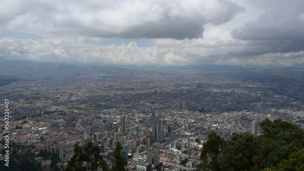 Bogota, Colombia as viewed from Monserrate - the mirador and viewpoint at the top of the city Bogota, Colombia as viewed from Monserrate - the mirador and viewpoint at the top of the city