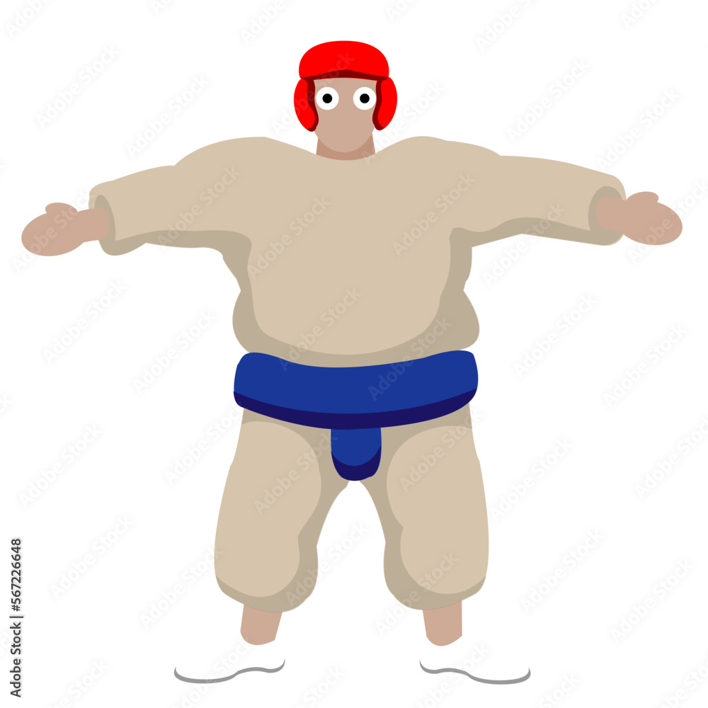 Sumo Wrestler Emoticon Illustration Sumo Wrestler Emoticon Illustration