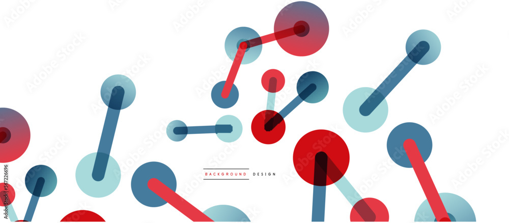Abstract background. Round dots connected by lines. Trendy techno business template for wallpaper, banner, background or landing Abstract background. Round dots connected by lines. Trendy techno business template for wallpaper, banner, background or landing