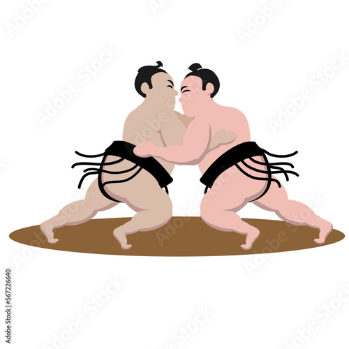Sumo Wrestler Emoticon Illustration