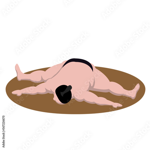 Sumo Wrestler Emoticon Illustration
