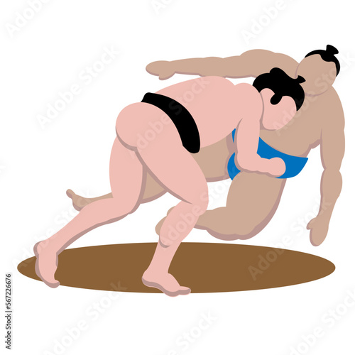 Sumo Wrestler Emoticon Illustration