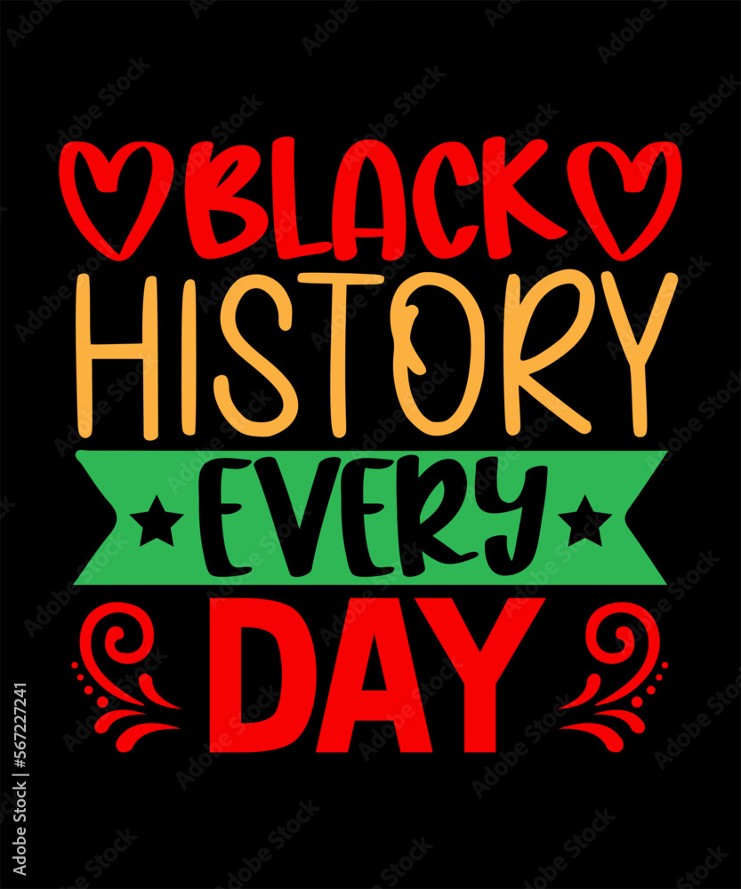 Vetor de Black history every day SVG, Black History Month Png Bundle