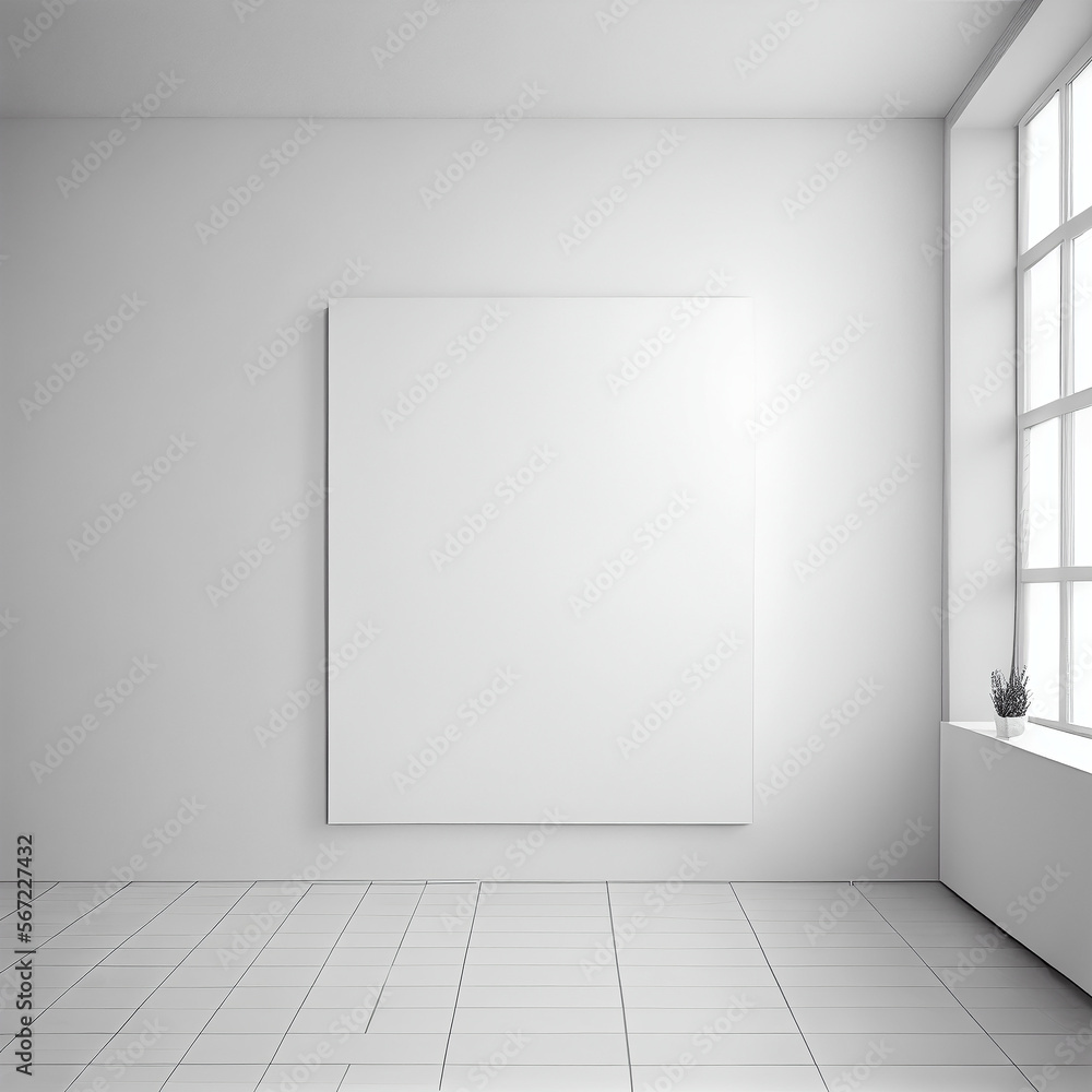 Backgrounds for product presentation, white empty mock up on the wall, Generative AI. Backgrounds for product presentation, white empty mock up on the wall, Generative AI.