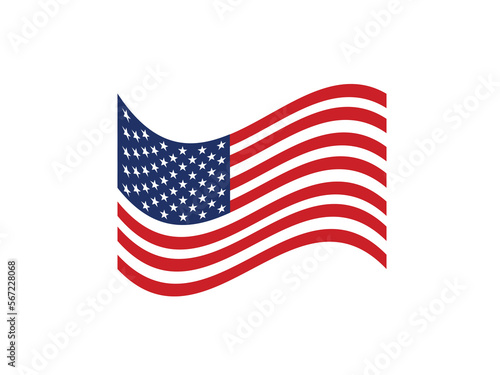 Flag vector illustration of United States of America.