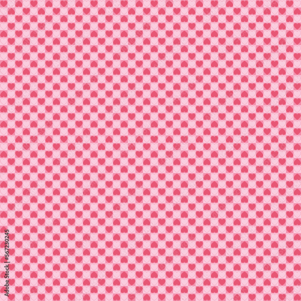 Flat Design Heart Pattern Flat Design Heart Pattern