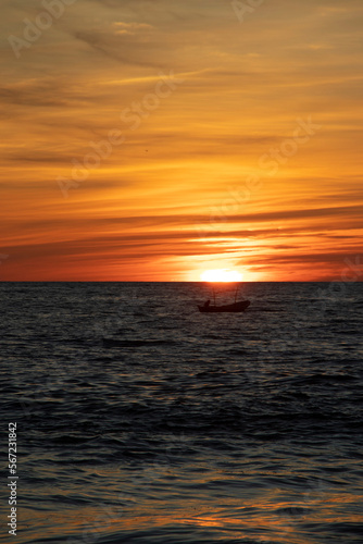 sunset over the sea