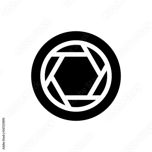 diaphragm glyph icon