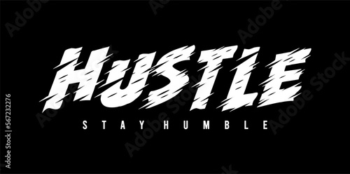 hustle typography vector t shirt for print