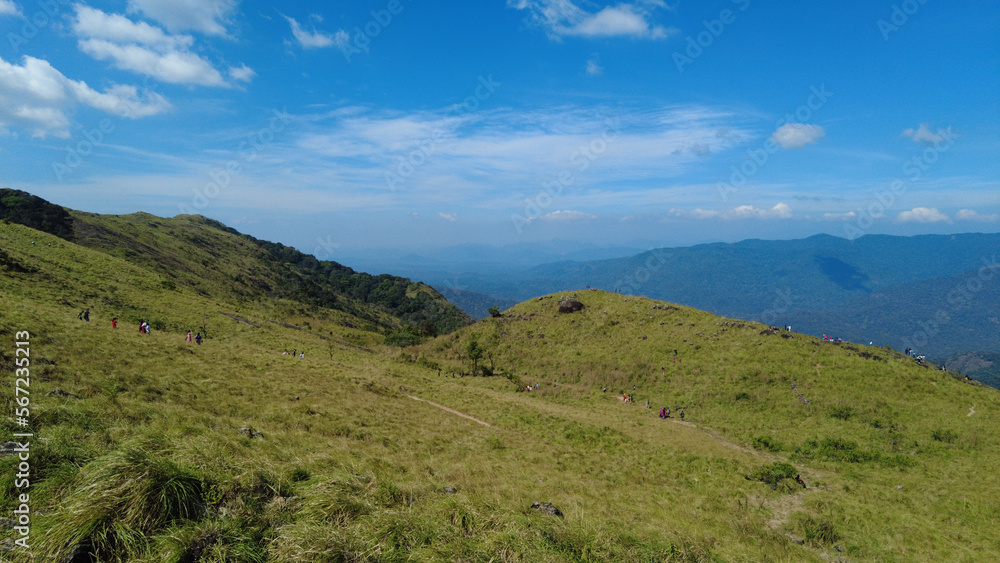 Fototapeta premium Ponmudi hill station, western ghats mountain range, Thiruvananthapuram Kerala