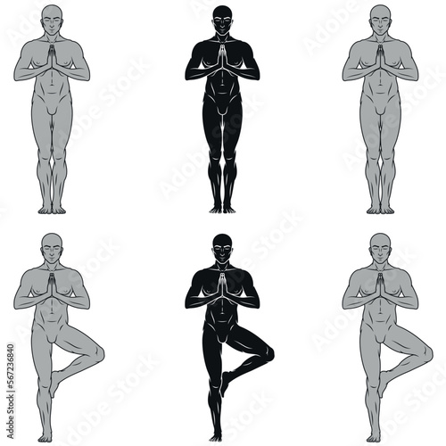 Vector design of man exercising
