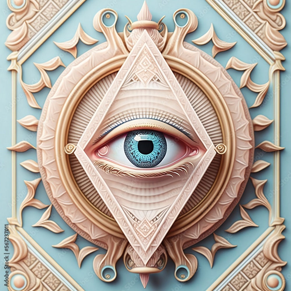 Iluminatti Pattern Eye of Providence, Stinkhorn Lattice, Illuminati, Pyramid, Third Eye ...