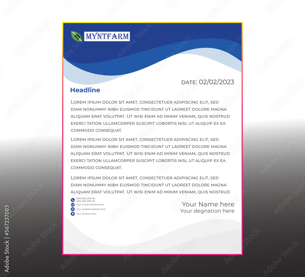 Obraz premium Its an amazing style letterhead.