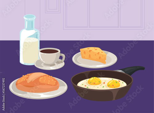 breakfast menu in table