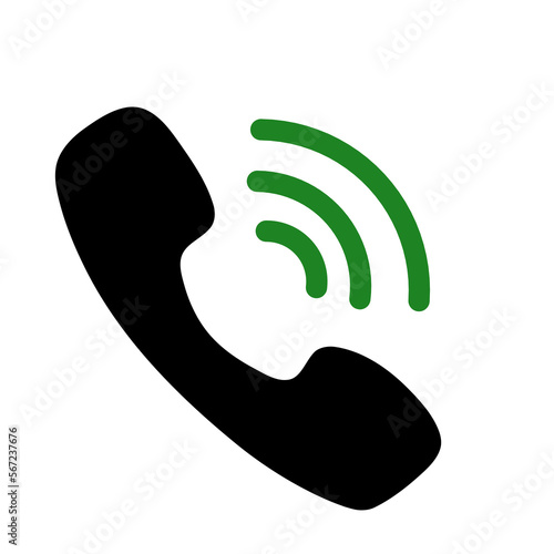 TELEPHONE CALL Graphic flat icon with transparent background png file