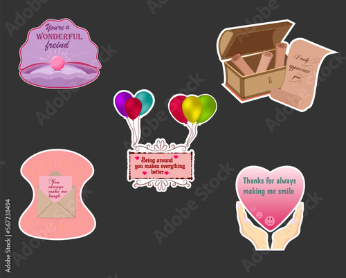 compliment day stickers