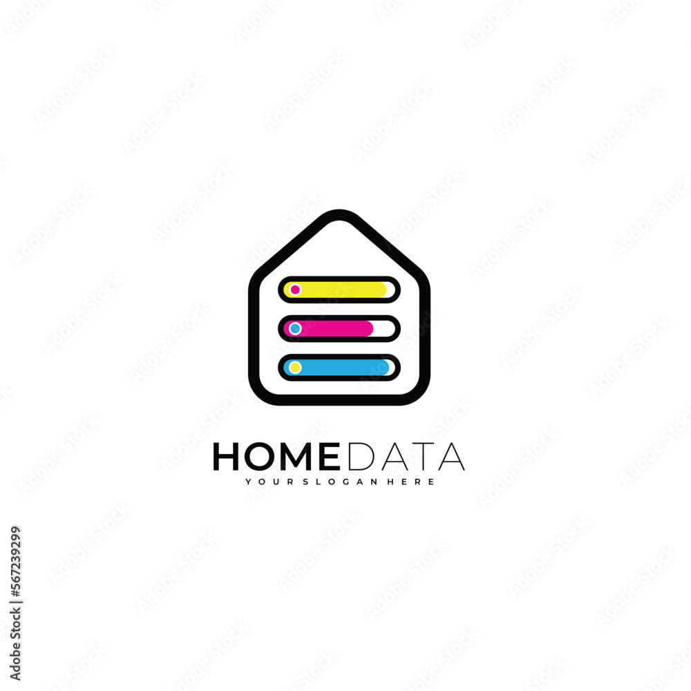 home data logo design color template home data logo design color template