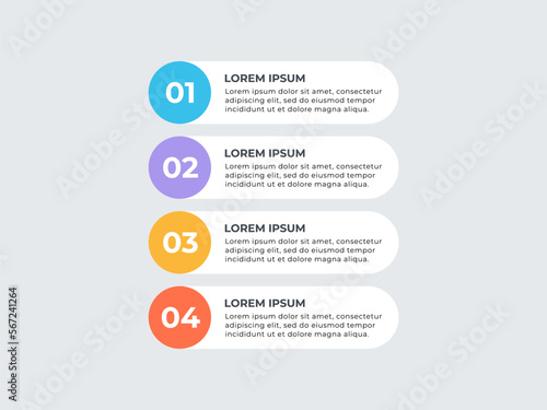 Vector infographic design template with 4 options or steps