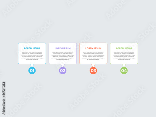 Vector infographic design template with 4 options or steps