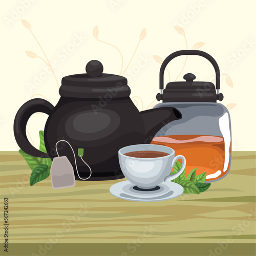 tea drink in containers