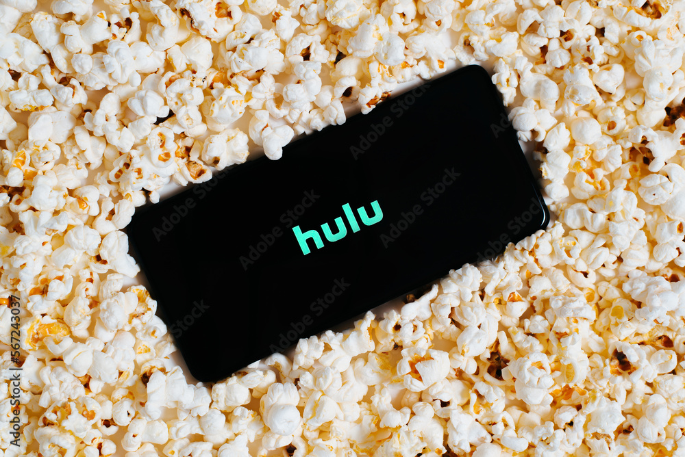 Hulu subscription streaming service mobile application on smartphone